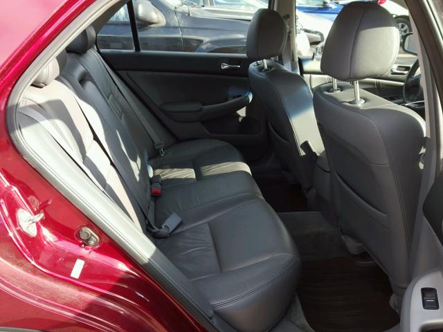 1HGCM665X5A067909 - 2005 HONDA ACCORD RED photo 6