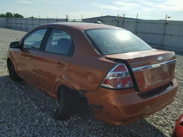 KL1TD56658B065038 - 2008 CHEVROLET AVEO BASE Pomarańczowy zdjęcie 3