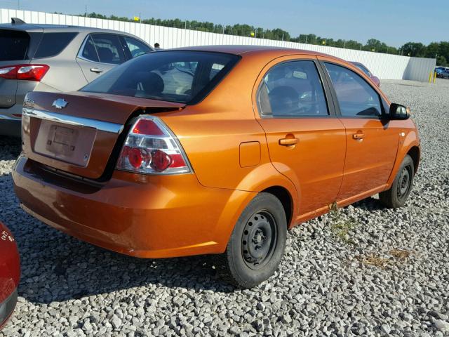 KL1TD56658B065038 - 2008 CHEVROLET AVEO BASE Pomarańczowy zdjęcie 4