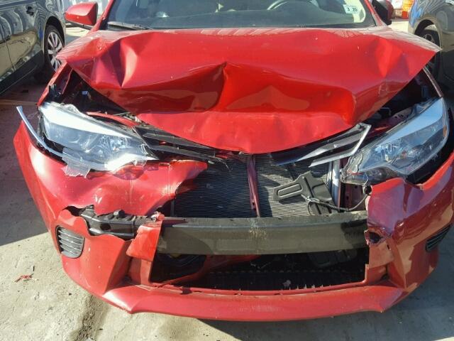 2T1BURHE0FC242593 - 2015 TOYOTA COROLLA L RED photo 7