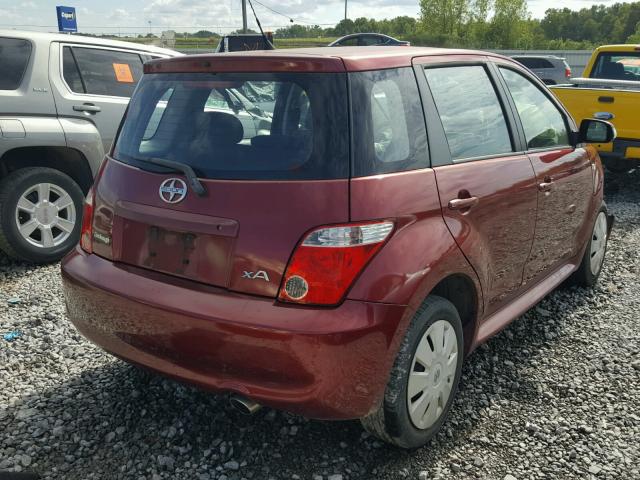 JTKKT624265002534 - 2006 TOYOTA SCION XA წითელი ფოტო 4