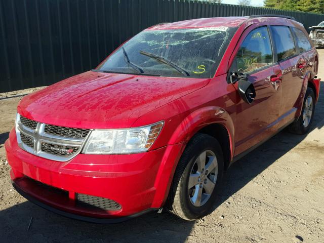 3C4PDCAB9GT210307 - 2016 DODGE JOURNEY SE RED photo 2