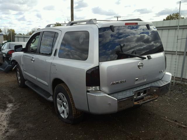 5N1AA08B65N702918 - 2005 NISSAN ARMADA SE SILVER photo 3