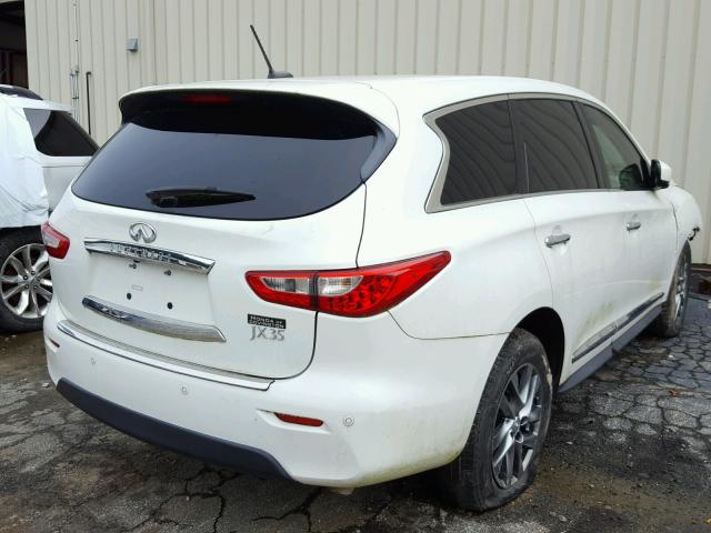 5N1AL0MM2DC315617 - 2013 INFINITI JX35 BASE WHITE photo 4