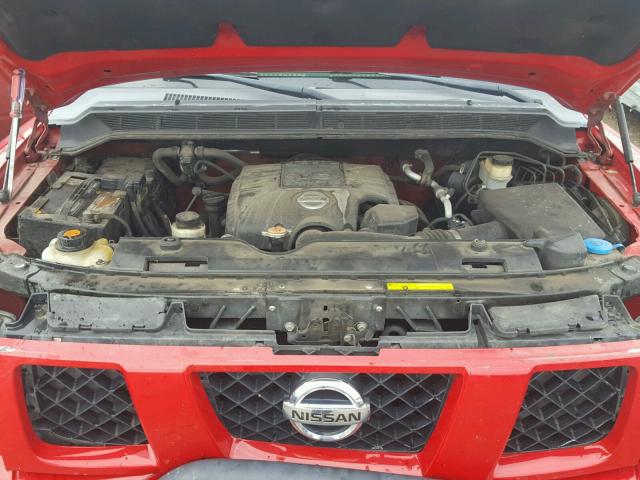 1N6BA06B27N242751 - 2007 NISSAN TITAN XE RED photo 7