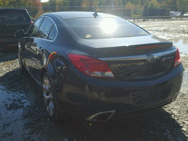 2G4GV5GV9C9143680 - 2012 BUICK REGAL GS BLACK photo 3