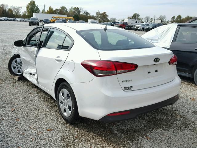 3KPFL4A73HE064394 - 2017 KIA FORTE LX WHITE photo 3