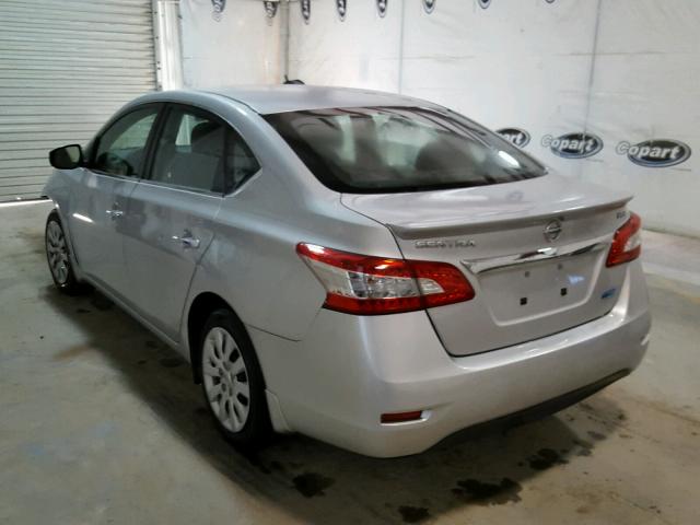 3N1AB7AP3DL724389 - 2013 NISSAN SENTRA S SILVER photo 3