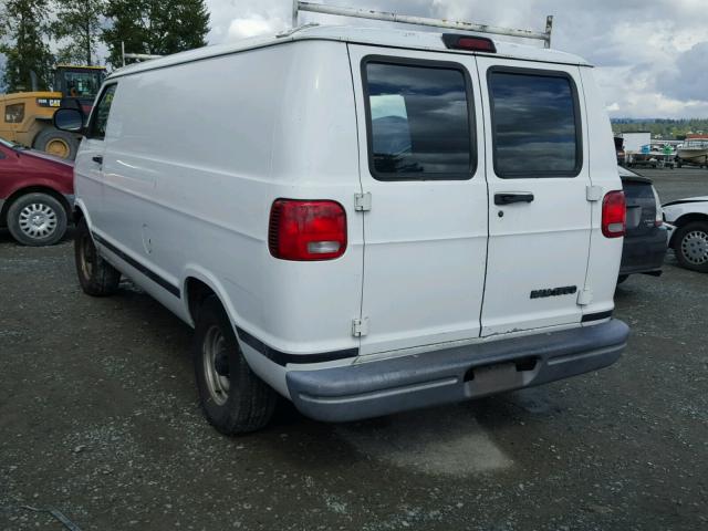 2B7HB11Z1WK163439 - 1998 DODGE RAM VAN B1 WHITE photo 3