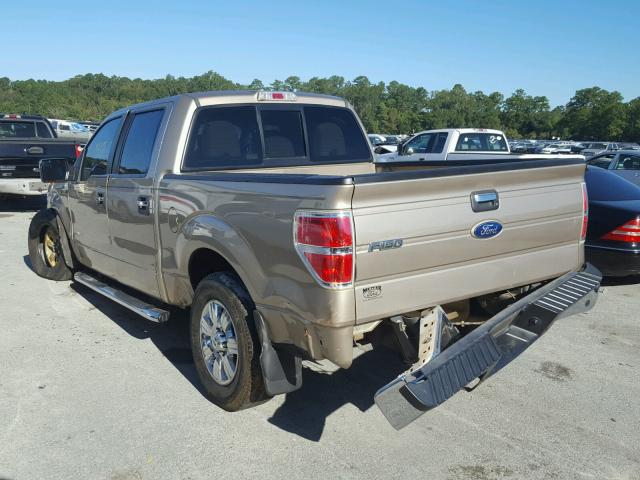 1FTFW1CT5CFB61269 - 2012 FORD F150 SUPER TAN photo 3