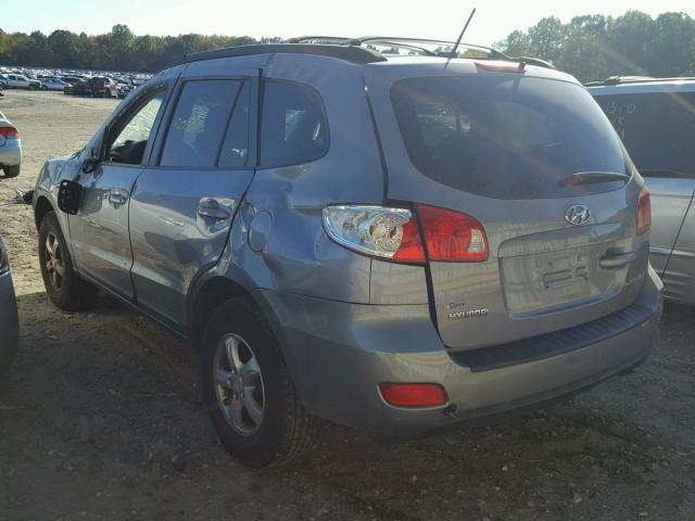 5NMSG73D48H209233 - 2008 HYUNDAI SANTA FE G GRAY photo 3