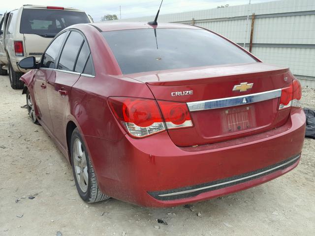 1G1PF5SC1C7204618 - 2012 CHEVROLET CRUZE LT RED photo 3