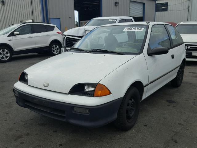 2C1MR2466P6702310 - 1993 GEO METRO WHITE photo 2