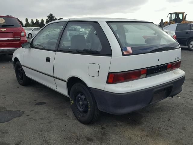 2C1MR2466P6702310 - 1993 GEO METRO WHITE photo 3