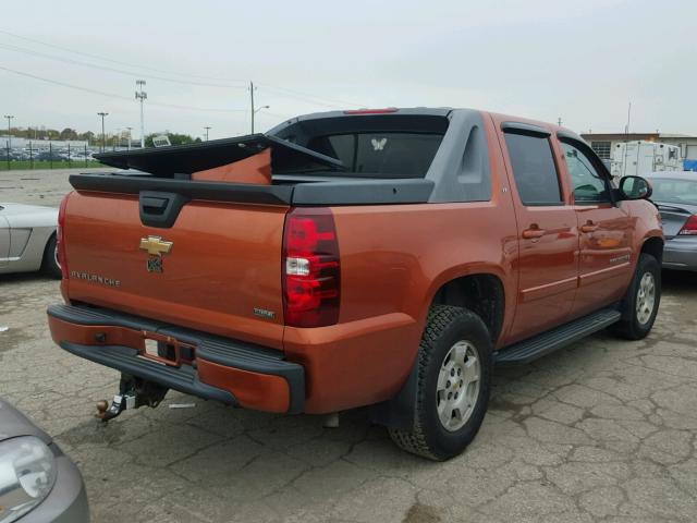 3GNFK12347G139790 - 2007 CHEVROLET AVALANCHE ORANGE photo 4