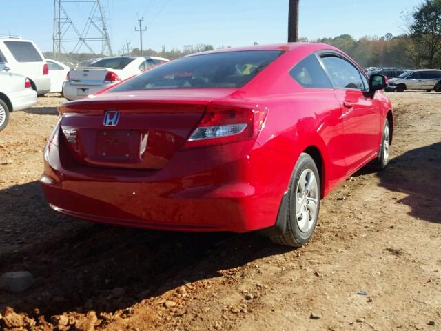 2HGFG3B59DH516697 - 2013 HONDA CIVIC LX RED photo 4