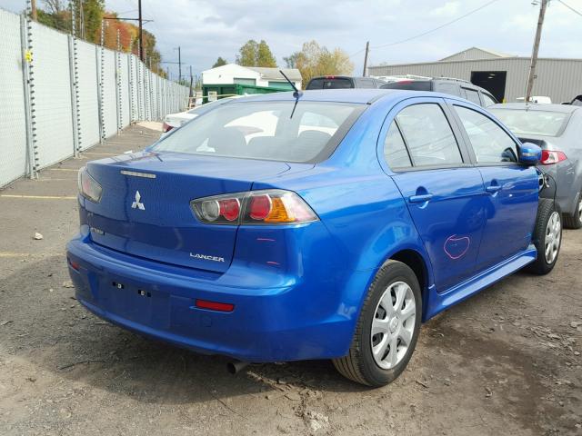 JA32U2FU1FU009843 - 2015 MITSUBISHI LANCER ES BLUE photo 4