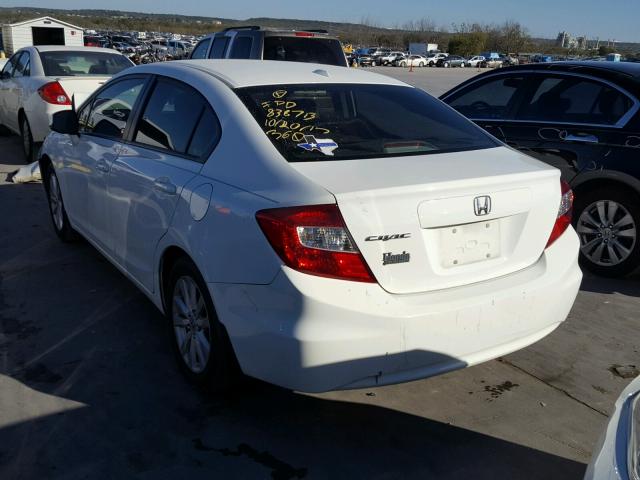 2HGFB2F90CH534445 - 2012 HONDA CIVIC EXL أبيض صورة 3