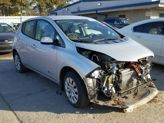 1N4AZ0CP9FC329683 - 2015 NISSAN LEAF S SILVER photo 1