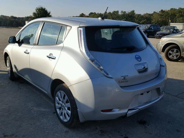 1N4AZ0CP9FC329683 - 2015 NISSAN LEAF S SILVER photo 3