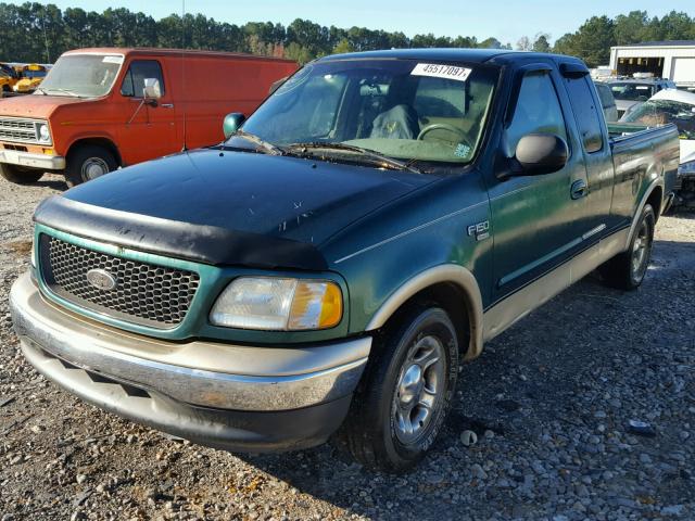 2FTRX17L6YCA44274 - 2000 FORD F150 GREEN photo 2