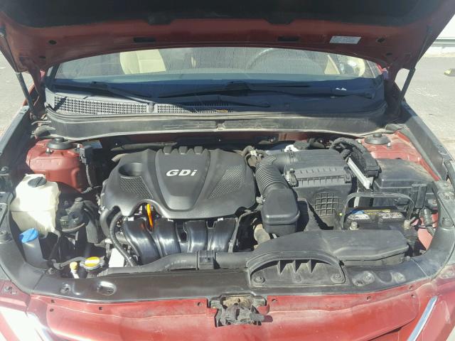 5NPEB4ACXBH234071 - 2011 HYUNDAI SONATA RED photo 7