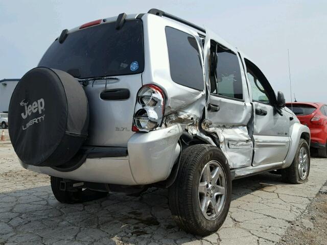 1J4GL58K03W725666 - 2003 JEEP LIBERTY LI SILVER photo 4