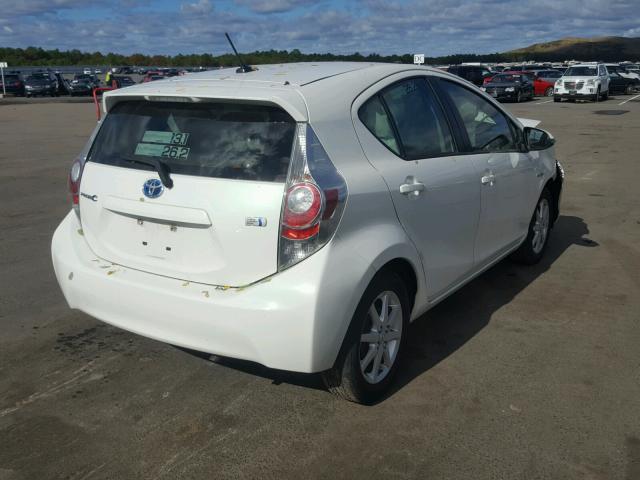 JTDKDTB39C1022647 - 2012 TOYOTA PRIUS C WHITE photo 4