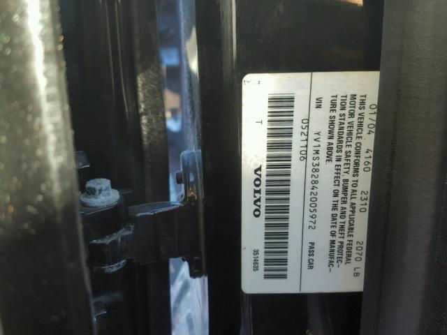 YV1MS382842005972 - 2004 VOLVO S40 2.4I BLACK photo 10