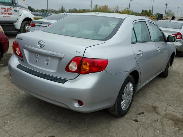 1NXBU40E39Z126466 - 2009 TOYOTA COROLLA SILVER photo 4