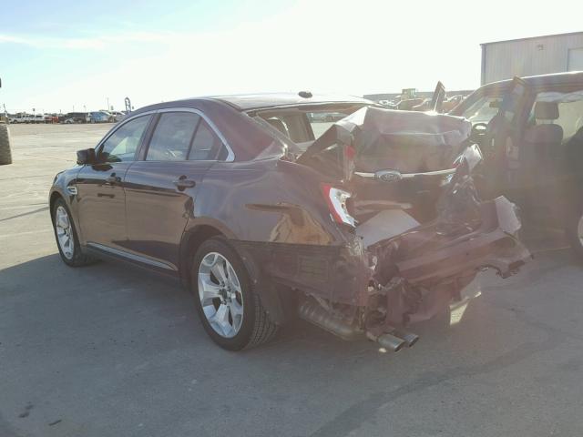 1FAHP2EWXBG167389 - 2011 FORD TAURUS SEL MAROON photo 3