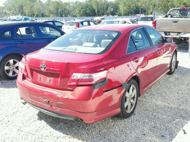 4T1BK46K68U067043 - 2008 TOYOTA CAMRY LE RED photo 4