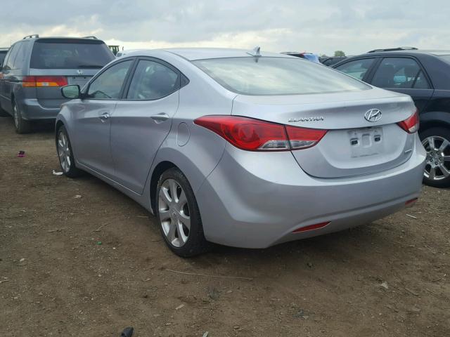 5NPDH4AE5CH105913 - 2012 HYUNDAI ELANTRA SILVER photo 3