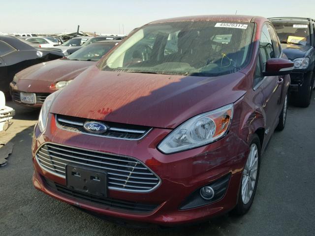 1FADP5CU4FL112239 - 2015 FORD C-MAX PREM RED photo 2