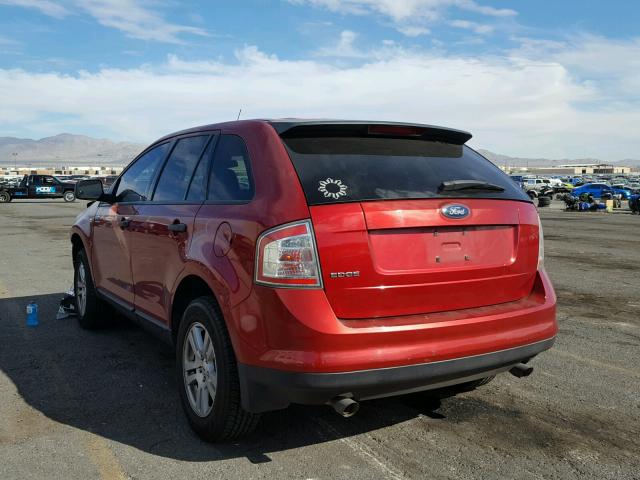 2FMDK36C87BA64743 - 2007 FORD EDGE SE RED photo 3