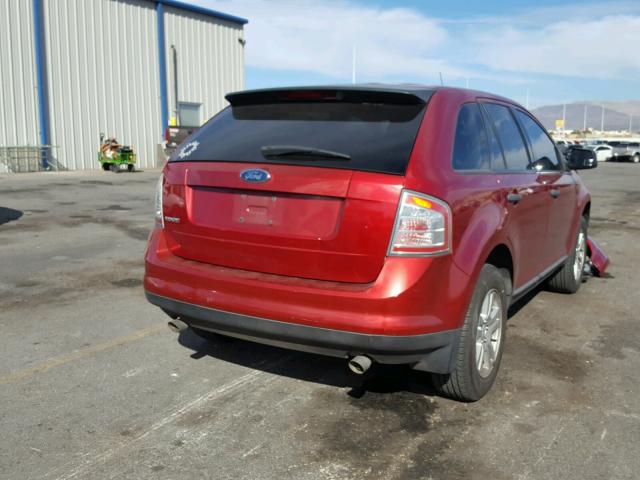 2FMDK36C87BA64743 - 2007 FORD EDGE SE RED photo 4