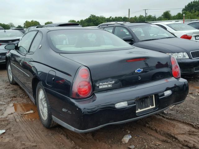 2G1WW12EX19164895 - 2001 CHEVROLET MONTE CARL შავი ფოტო 3