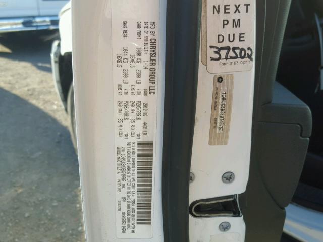 1C4NJCBA3ED749787 - 2014 JEEP COMPASS SP WHITE photo 10