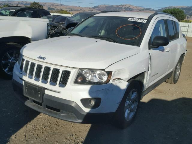 1C4NJCBA3ED749787 - 2014 JEEP COMPASS SP WHITE photo 2