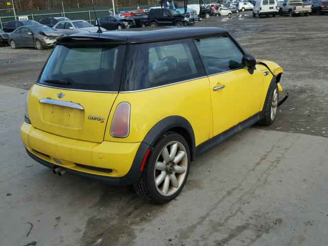 WMWRE33483TD60287 - 2003 MINI COOPER S YELLOW photo 4