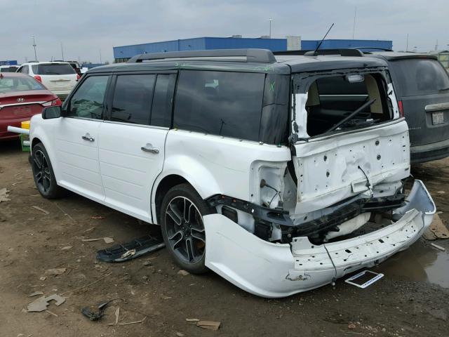 2FMHK6C80FBA08863 - 2015 FORD FLEX SEL WHITE photo 3