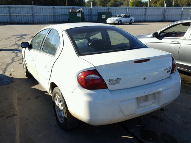 1B3ES56C75D119101 - 2005 DODGE NEON SXT WHITE photo 2