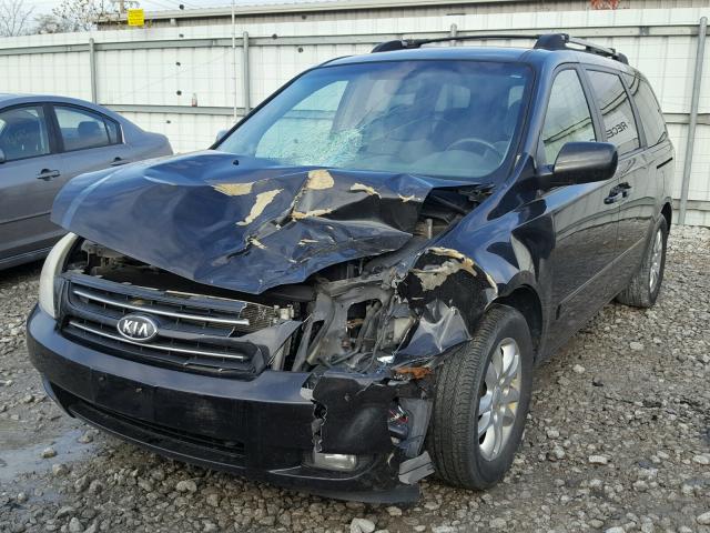 KNDMB233966023490 - 2006 KIA SEDONA EX BLACK photo 2