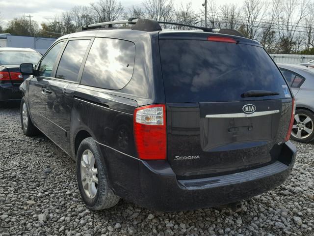 KNDMB233966023490 - 2006 KIA SEDONA EX BLACK photo 3