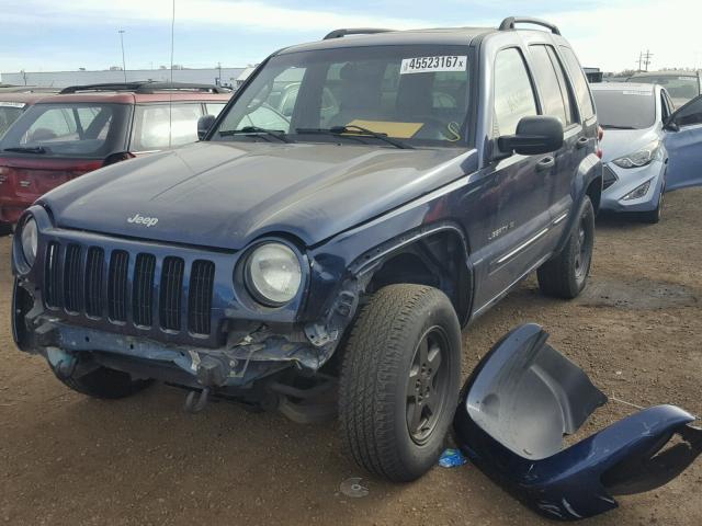 1J4GL58K33W659811 - 2003 JEEP LIBERTY LI BLUE photo 2