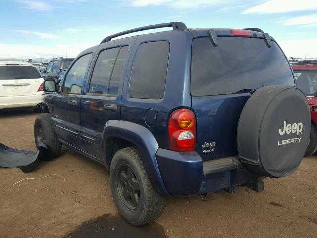 1J4GL58K33W659811 - 2003 JEEP LIBERTY LI BLUE photo 3