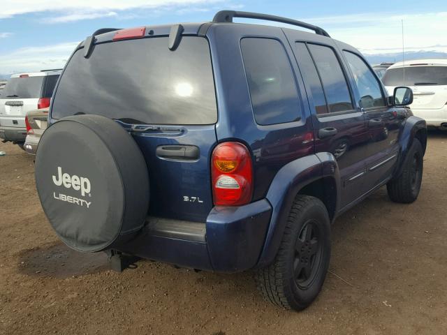 1J4GL58K33W659811 - 2003 JEEP LIBERTY LI BLUE photo 4