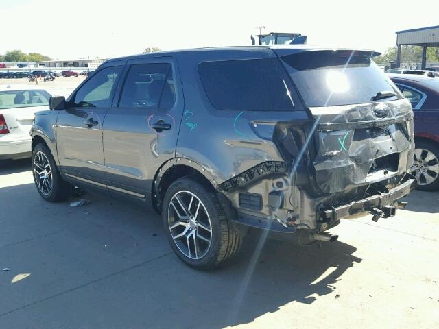 1FM5K8GT5HGC04757 - 2017 FORD EXPLORER S 灰色 照片 3