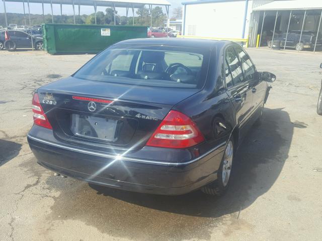 WDBRF92H97F876066 - 2007 MERCEDES-BENZ C 280 4MAT BLACK photo 4