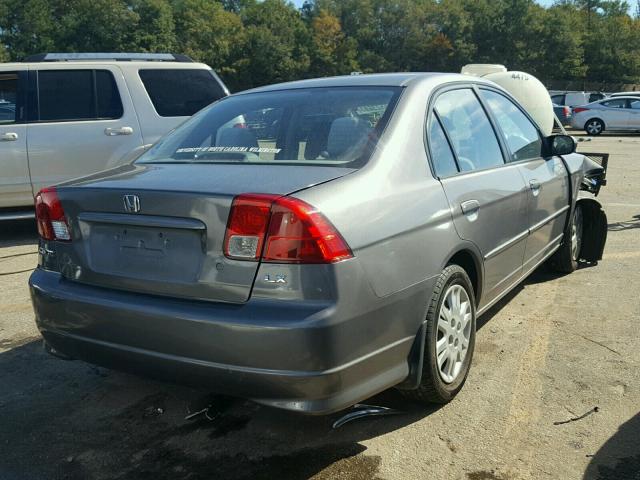 2HGES16614H624328 - 2004 HONDA CIVIC GRAY photo 4